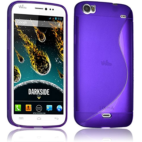 Seluxion - Housse Coque Etui S-Line Couleur Violet pour Wiko Darkside + Film de Protection