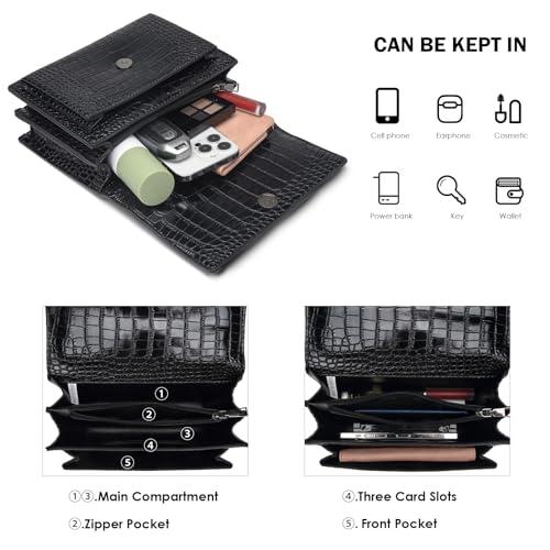 MYHOZEE Crossbody Bags for Women Snake Print Leather Cross Body Chian Purse Trendy Ladies Clutch Satchel4