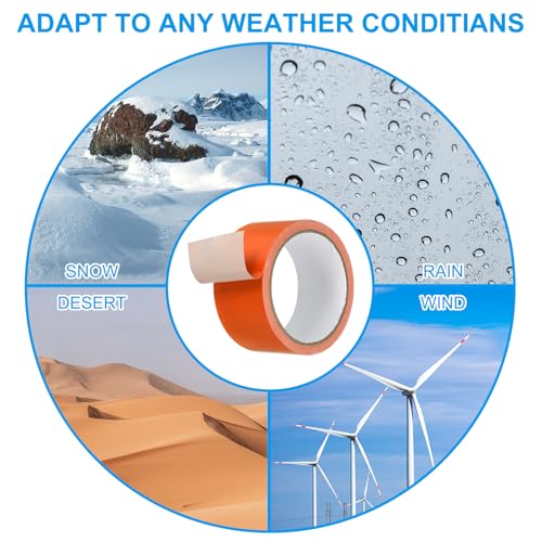 Image of MECCANIXITY RV Awning Repair Tape 2 Inch x 33 Feet, Waterproof Multipurpose Outdoor Repair Patch for Fabric Tarp RV Roof Awning Tent Sail Boat Cover (Orange)