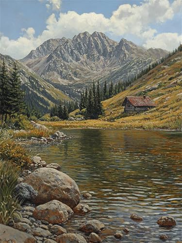 Pintar por numeros adultos lago kit de manualidades lienzo 100x130cm cuadros para pintar niños
