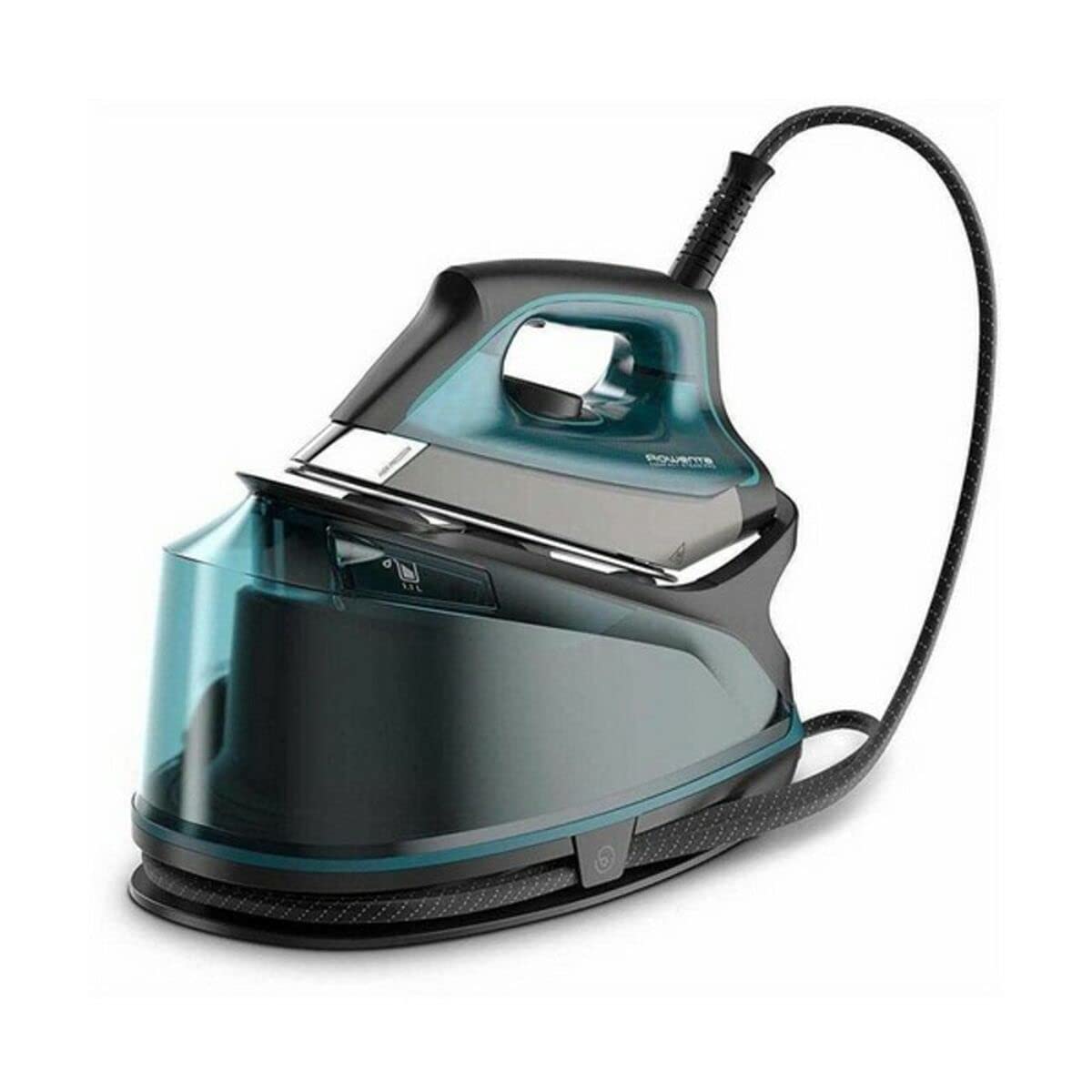 Rowenta DG7623 Compact Steam Pro, Ferro da Stiro con Caldaia, Pressione Fino a 6.3 Bar, Getto di Vapore Potente, 1.1 Litri, Tecnologia Eco Intelligence, Igienizzante, Verde Acqua