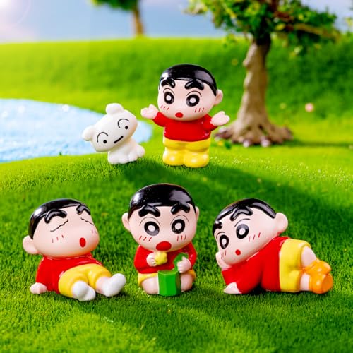 Image of Shinchan Cartoon Miniature Resin Figurines for Home Decor & Car Decor | Cute Idols for Christmas, New Year, Birthday & Valentine Gifting | Gift for Couple, Girlfriend, Boyfriend, Kids & Thanksgiving