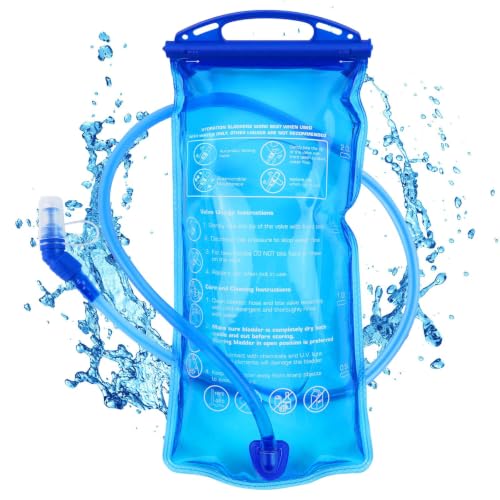 flintronic 2L Bolsa de Agua Portátil, Vejiga de Hidratación, Bolsa de Agua sin BPA, Depósito de Agua a Prueba de Fugas, para Mochila de Senderismo Campamento Ciclismo