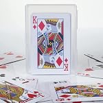 APACALI 25PCS Playing Card Case Clear Plastic Gaming Game Card Holder Organizer, Snaps Closed Clear Card Deck Box Small Hard Plastic Card Storage Box, Empty Trading Card Storage Box 3.8x2.7x0.82 Inch