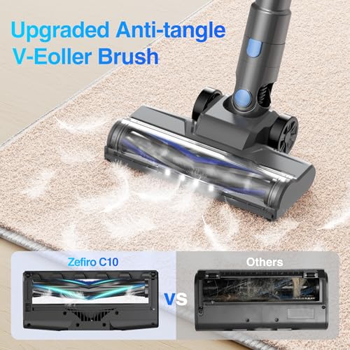 Image of Zefiro Cordless Vacuum Cleaners for Home, 450W /40Kpa 50Mins Stick Vacuum Cleaner, Anti-Tangle Rechargeable Wireless Vacuum for Pet Hair /Carpet /Hardwood Floor