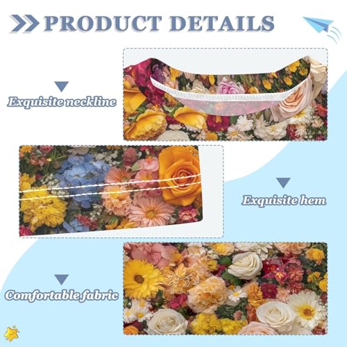 ALAZA Kids Rash Guard Girls Toddler Swim Shirts Short Sleeve Flower Vivid UPF 50+ 3T3