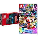 Nintendo Console Switch con Joy-Con Rosso Neon e Blu Neon + Mario Kart 8 Deluxe - Videogioco Italiana - Versione su scheda