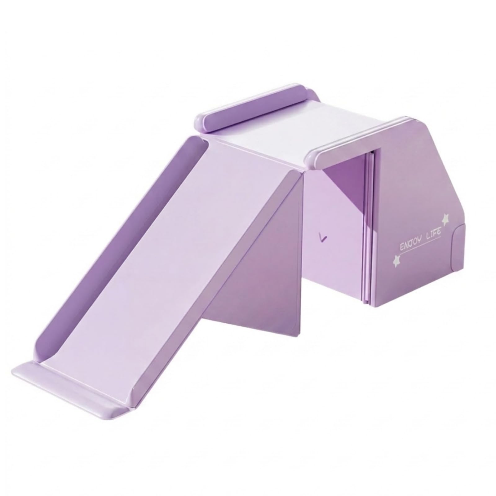 Kinder Rutsche Kinder Slide Spielzeug Rutschbahn Sportgerät Spiellandschaft aus PVC mit Glatter Rutschfläche Und Breiten Stufen für Garten Terrasse Balkon, Trauben-Milchshake-Lila