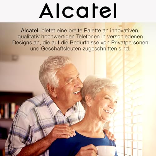 ALCATEL TMAX 10 - Schurgebundenes Festnetztelefon für Senioren - Große Tasten - Freisprechfunktion - Visuelle Anzeige für eingehende Anrufe - Tasten mit Fotos - Hörgerätekompatibel - Weiß