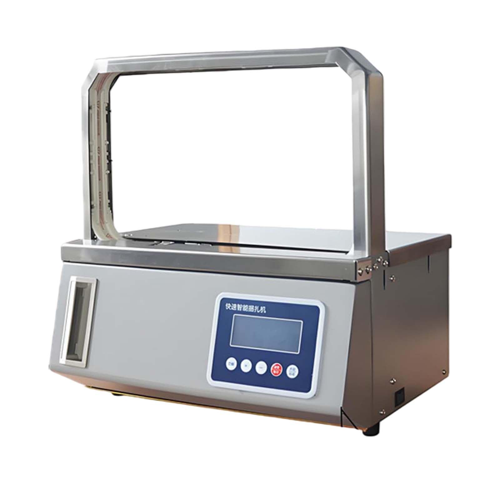 Automatic OPP Strapping Fast Binding Machine and OPP Tape Strapper with Photoelectric Intelligent Induction and 1.5-Second Rapid Band for Fresh Vegetable Tying L(12.6x6.6in)