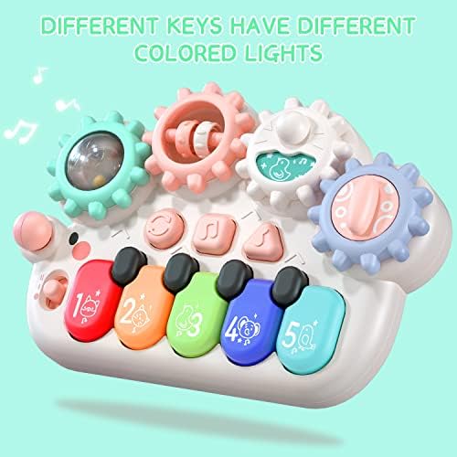 Baby Musical Piano, Cute Hedgehog Keyboard Musical Sound Baby Toys with Light,Early Activities Development Learning Newborn Toy Gift for 6 8 12 18 Months 1-2 Year Old Boys Girls 5 51DV3EV gWL. AC