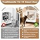 Fantspati cat Smart katzenklappe Tür für Innenraum Außen, Katzenklappe mit Chiperkennung, Katzenklappe mit Chip Tür mit 3 Kragen Sensor Schlüsseln