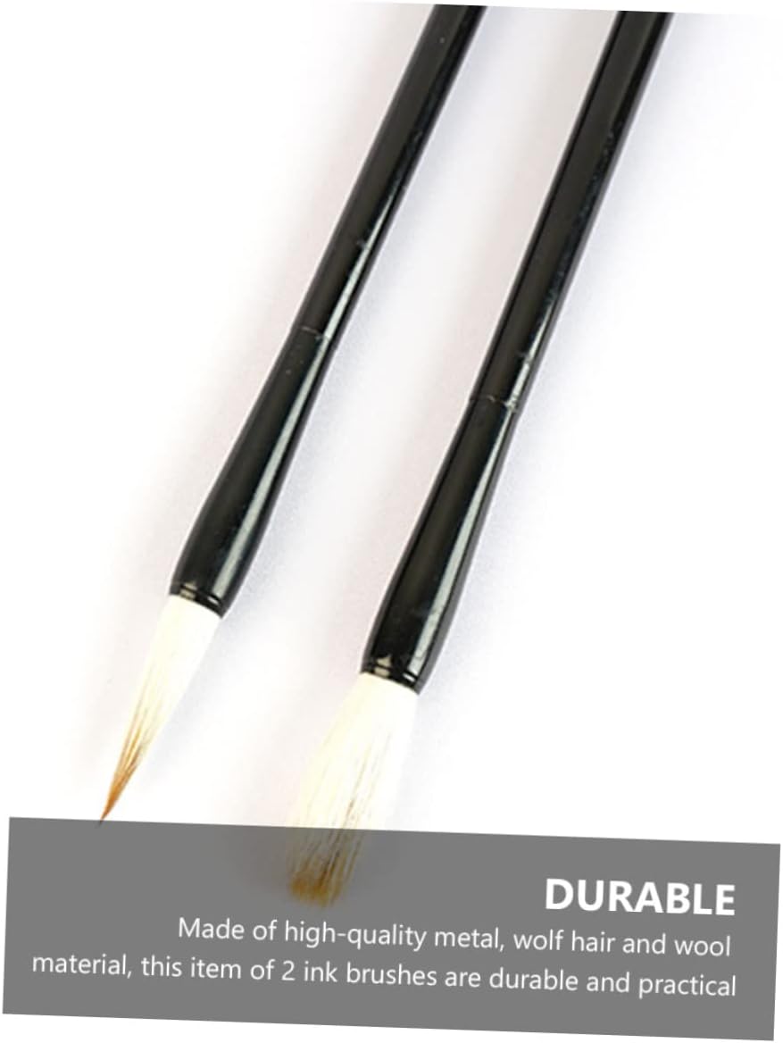 TEHAUX 9pcs Practical Writing Brush Pen Calligraphy Brush Pens Portable Lightweight Fine Craftsmanship for Chinese Calligraphy Gifts
