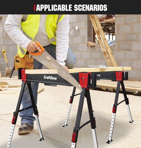 CRAFTZONE Heavy-Duty Folding Sawhorses