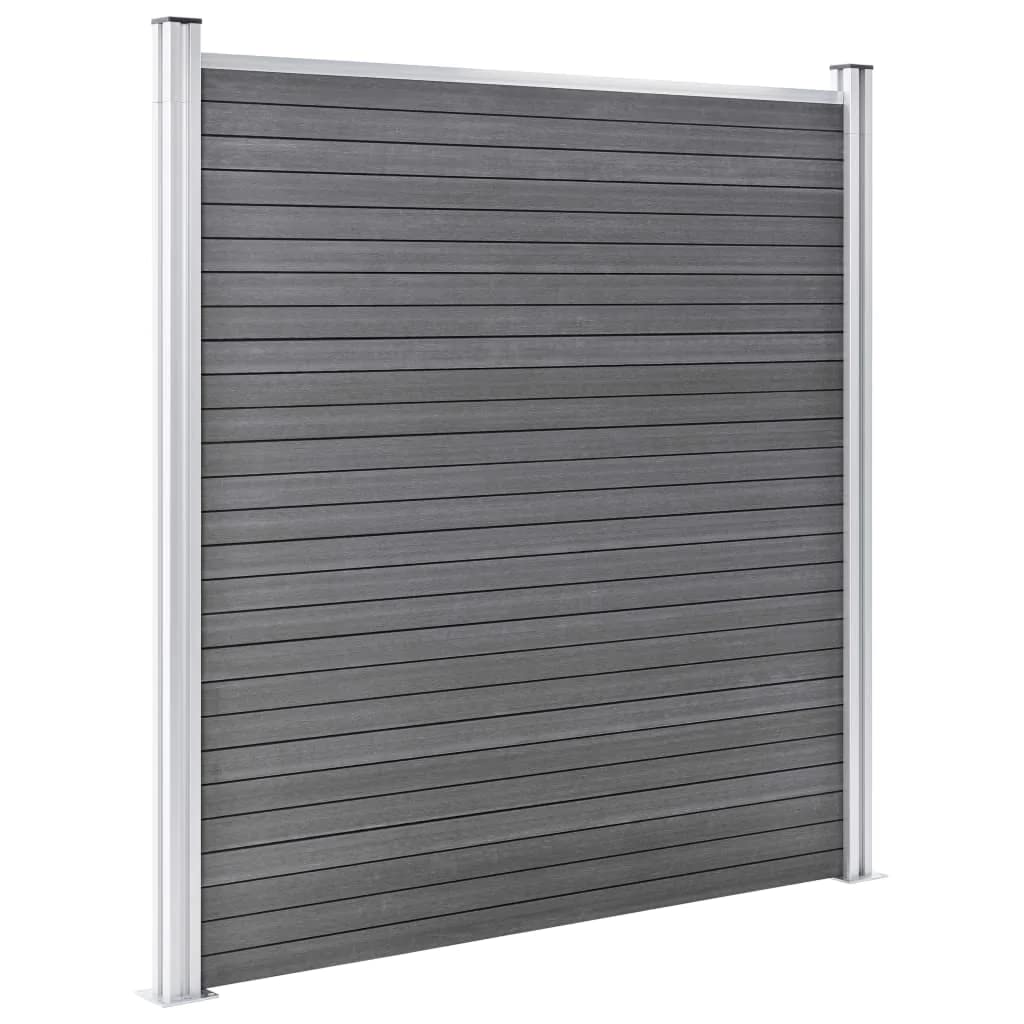 vidaXL Gartenzaun WPC 353×186 cm Grau