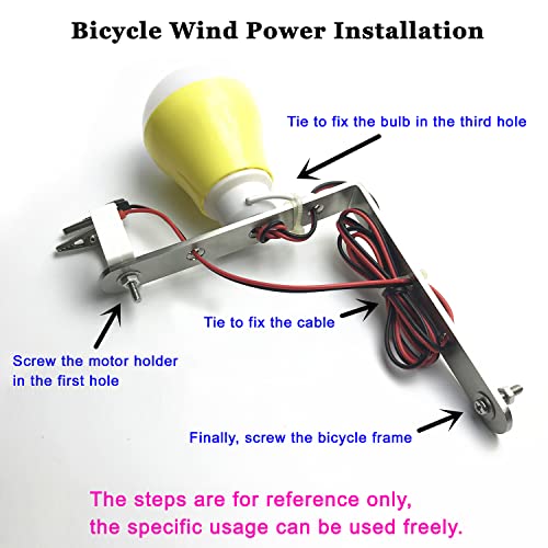 Qinizx DIYWINDGENERATOR-KITS Small Wind Turbine Generator Micro Dc Motor Power Wind Turbines Electricity Fan Blades Model Bicycle Led Light Diy Kits thumb #3