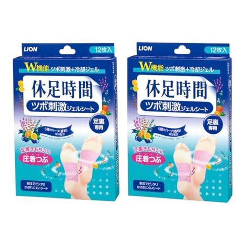 休足時間 ツボ刺激ジェルシート 12枚(4枚×3袋) ×2箱セット