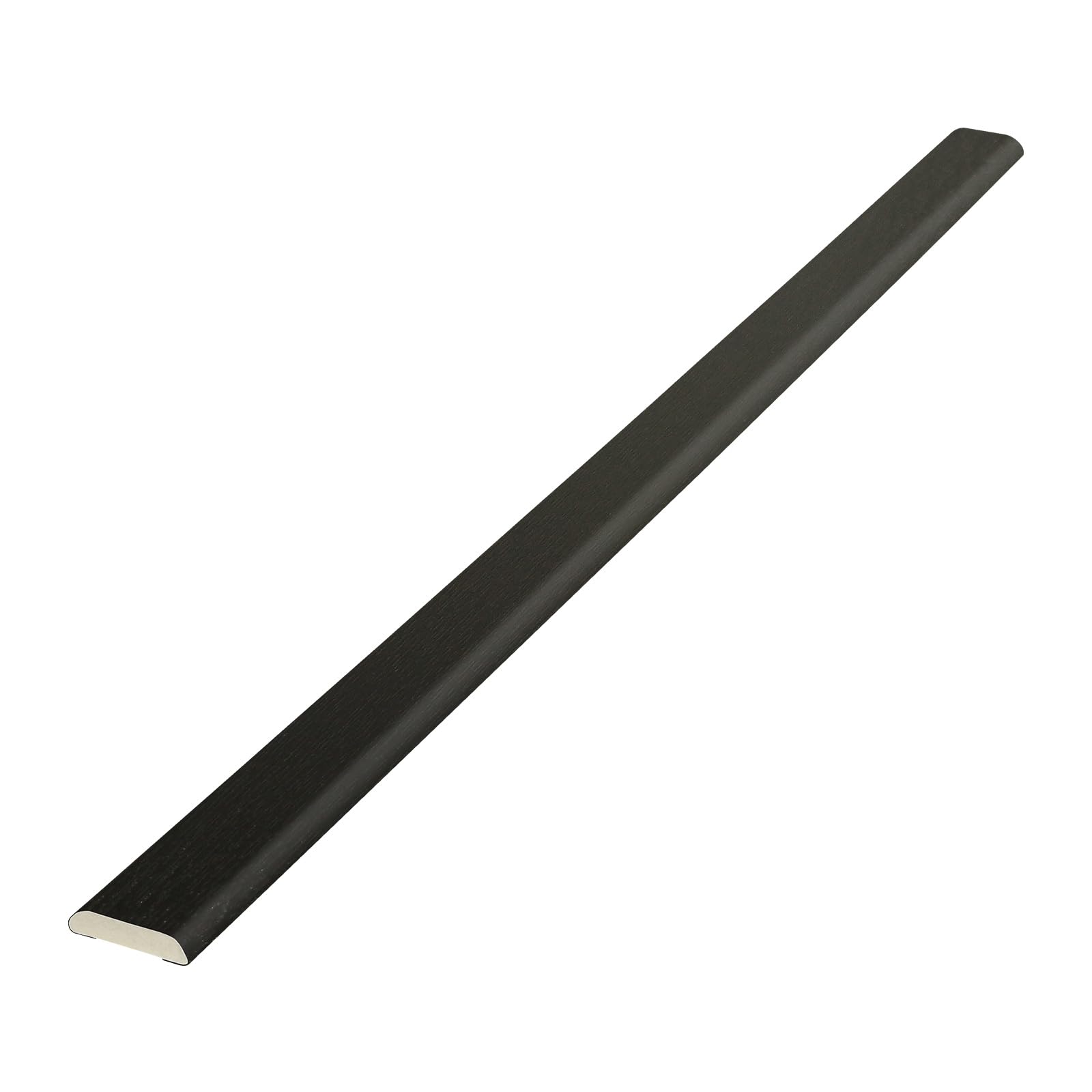 25mm D-Mould Architrave uPVC Plastic Finishing Trim (2.5m) - Black Ash