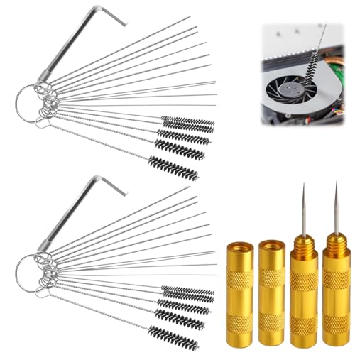 Image of 4 Pack Carburetor Cleaning Kit, Torch Tip Dirt Removal Set for Jets Nozzles Orifices, Throttle Body Tools for Chainsaw Motorcycle ATV Carb Welding Stove Shower Head Maintenance