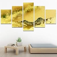 SIGNWIN 5 Panel Canvas Wall Art Modern Art Astronomy & Space Cosmic Decorative Elements Dramatic Multicolor Photography for Home Decorations Ready to Hang - 60