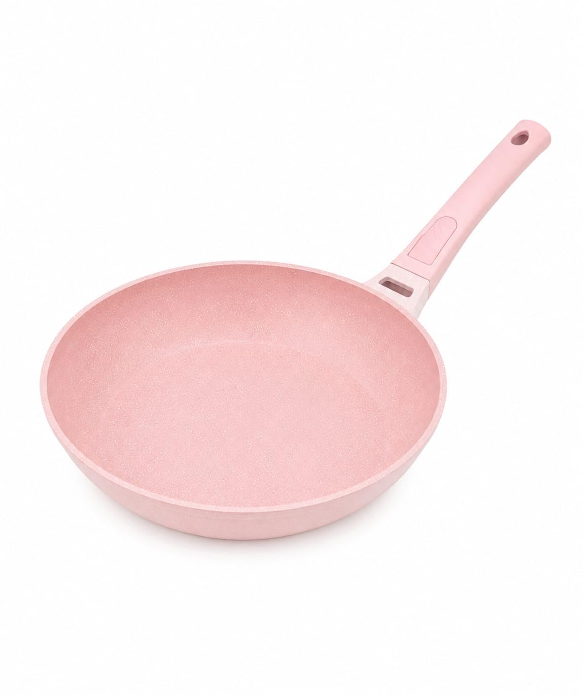 Batería de Cocina 11 Piezas Antiadherente Rosa | Juego de Ollas y Sartenes con Tapas de Vidrio | Compatible con Inducción, Gas y Vitrocerámica | Sin PFOA | Fácil Limpieza