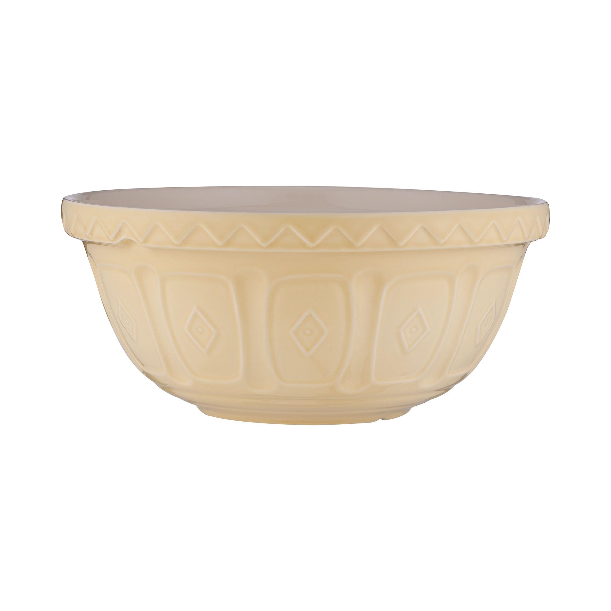 Mason Cash Colour Mix S18 Mixing Bowl Yellow 26cm | 2.7 Litre Ceramic Baking Bowl | Dishwasher & Freezer Safe | Non-Slip Design for Dough, Cake & Pastry Mixing