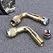 KHGUZ 2PCS Car Tire Valve Extension, 90 Degree Vehicle Tyre Valve Extension Adaptor, Flexible Brass Automotive Valve Stem Extender Accessories, Universal for Truck Motorcycle Bike Scooter (Silver)