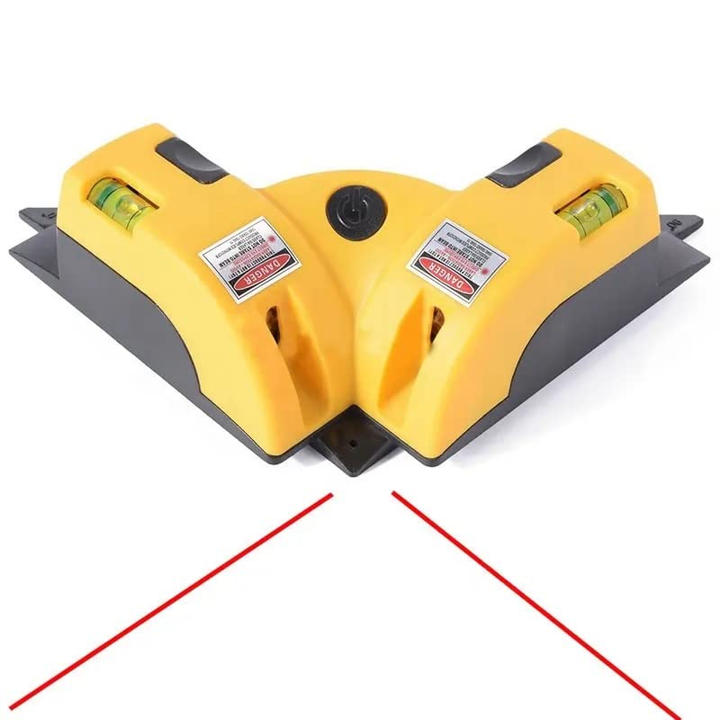 Levin 90 Degree Horizontal & Vertical Laser Level Line Projection Square Level Laser with Two Suction Cups