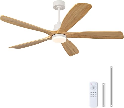 Miniatura 29 de BOJUE Ventiladores de techo negros de 52 pulgadas con luces y control remoto, regulables, motor de CC silencioso reversible, función de memoria