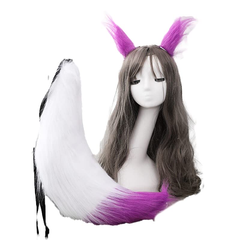 Anime przebranie na karnawał pluszowe uszy lisa spinka do włosów bestia Niang ogon garnitur (garnitur 2)