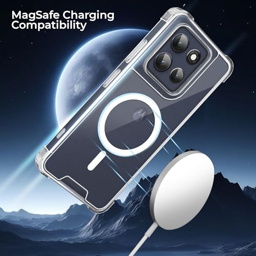 Image of A rtistque Clear Back Cover Case for Motorola Moto G86 | Compatible with Mag-Safe| Acrylic | Transparent Case | Shockproof TPU | Stylish Protective Design - Transparent
