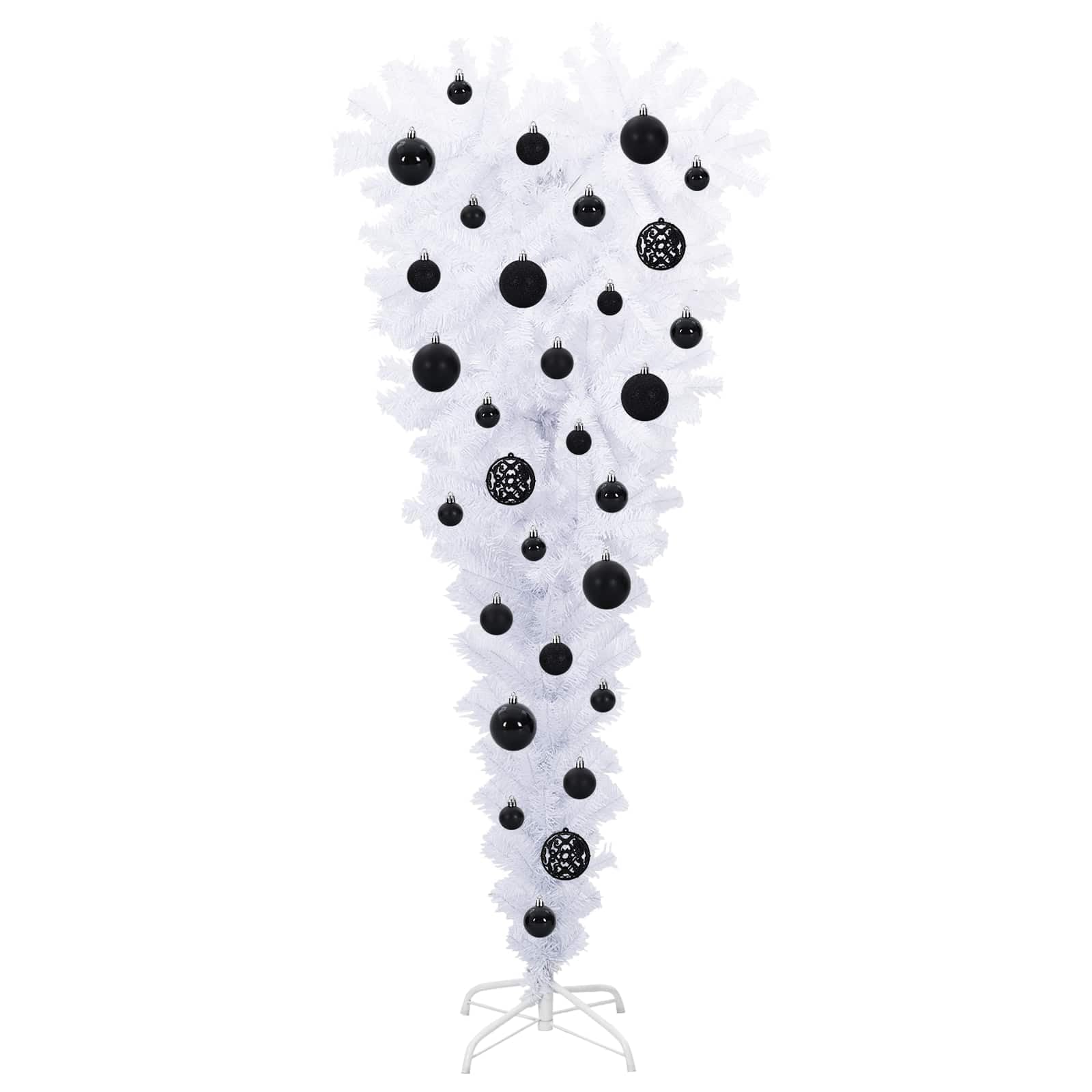 Albero di Natale Bianco 120 cm PVC e Acciaio