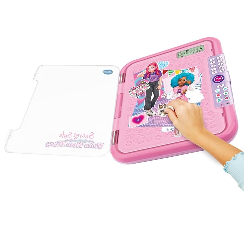 VTech KidiSecrets 365 – Il Mio Diario Segreto Vocale, Diario Segreto Interattivo Bambine con Registratore Vocale, Diario con Schermo LCD e Codice Segreto, Lingua Italiana, Batterie Incluse, 5-12 Anni