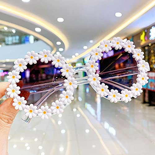 Sunflower Sunglasses Kids Girls Boys Round Daisy Flower Glasses Children Baby UV 400 Shades Outdoor Beach Party Eyewear4