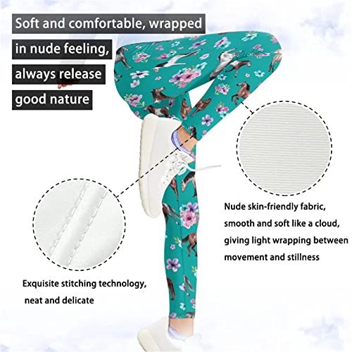 Bychecar Little Girls Leggings Active Pants Size 8-9 Horse Flower Kids Clothes For Gymnastics Sport Workout Yoga Dance Leggings Stretchy Cozy Tights #TOP2
