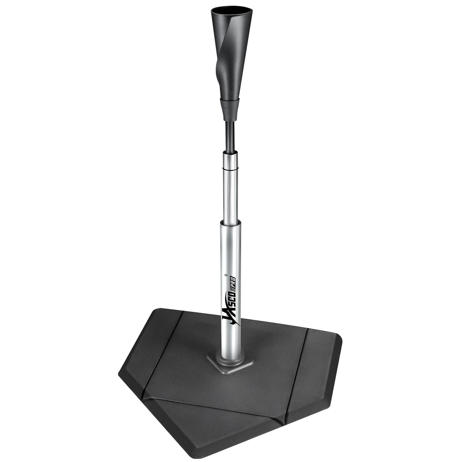 Photo 1 of [HEAVY USAGE] JASCOPRO Batting Tee For Baseball And Softball With Traditional Home Plate Base,Alumium Stem,Handroll Rubber Top,Height Adjustable 24 to 46 inche For kids and Adults,Portable Baseball Tee Softball Tee