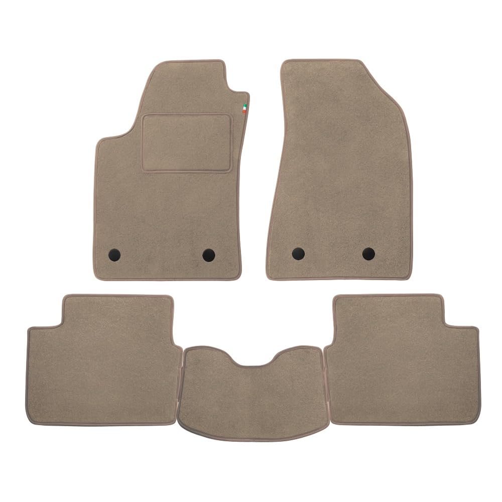 UNION Tappetini su misura realizzati per FIAT TOPOLINO in moquette di qualita Beige (FTR32)