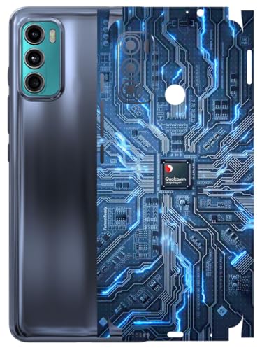 Image of AtOdds - Full Body Back Screen Guard Protector Film - Lamination Wrap Skin Sticker Compatible with Moto G60 | Scratchproof Matte Finish (Circuit)