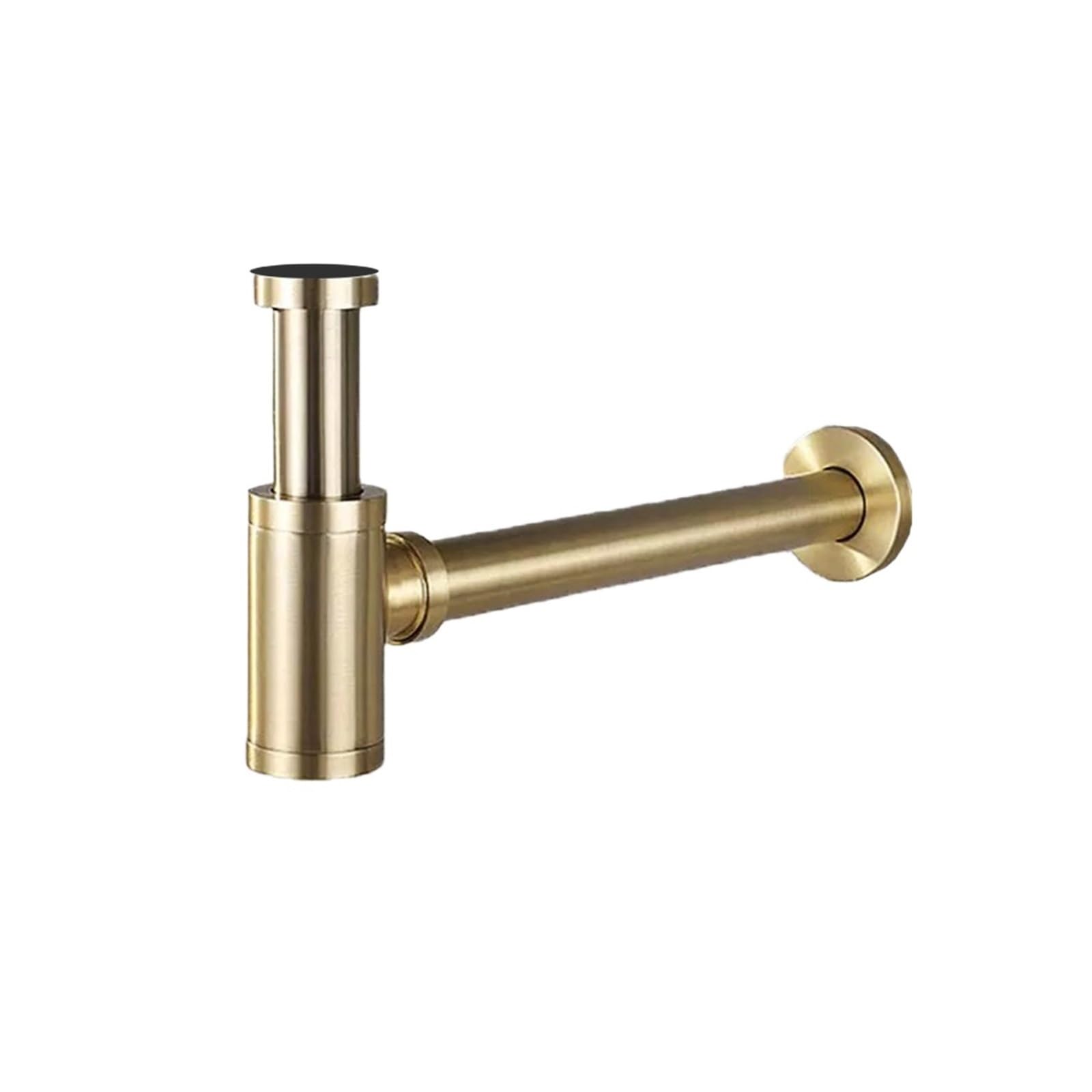 Xiehya Brushed Golden 1 Pcs Bathroom Bottle Trap Siphon Sink Drain Pipe Fixture Black Brushed Chrome Pop Stopper For Home For Diy Tools(Brushed Golden)