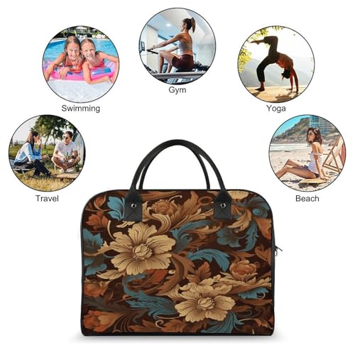 Set de Bolsa Floral Ornamental con Cremallera y Correa Ajustable miniatura 4