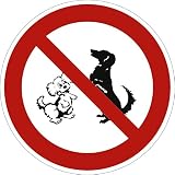 Aufkleber Hundeverbot Folie selbstklebend 10cm Ø (Verbotsschild, keine Hunde) praxisbewährt, wetterfest