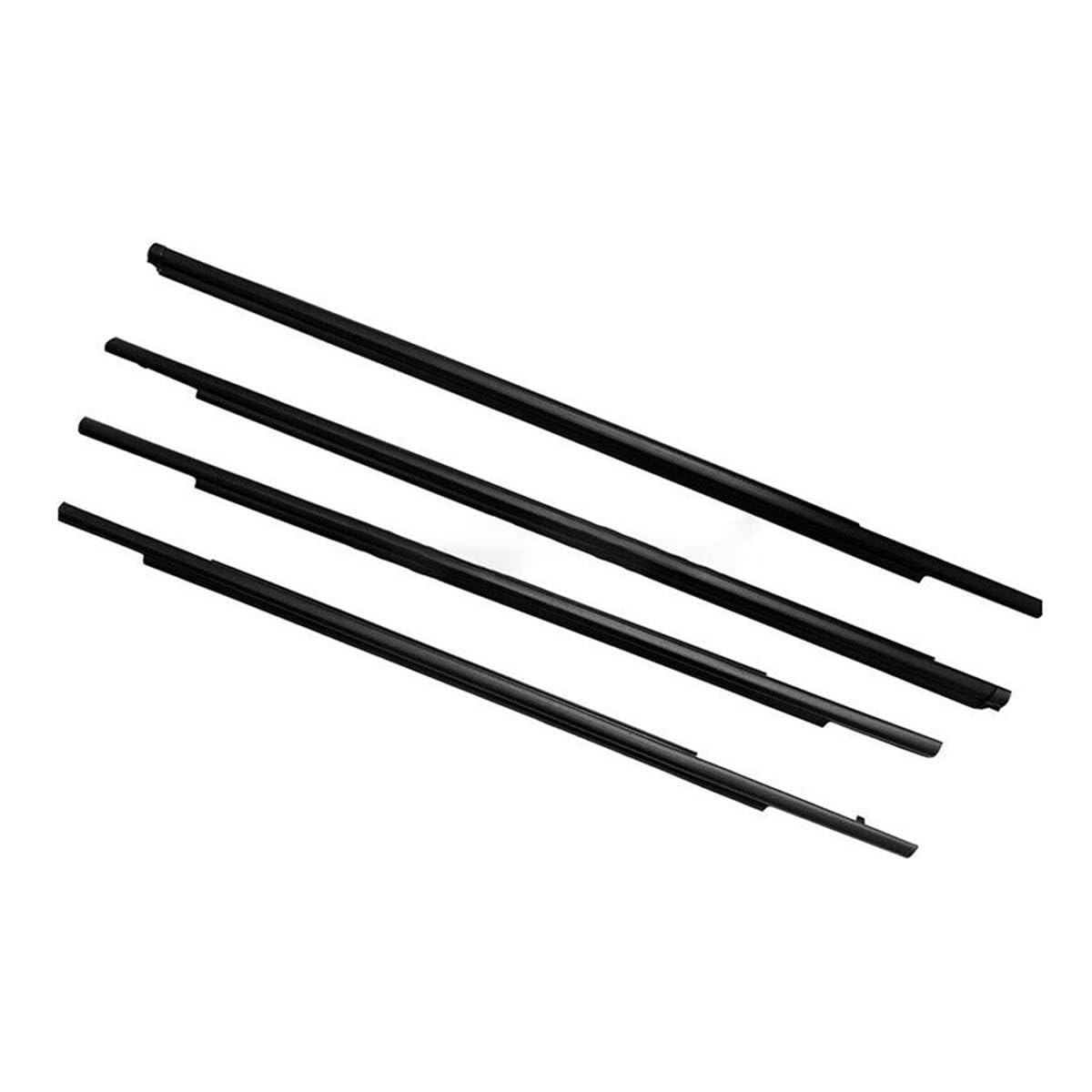 Syxlsjw Black Sealing Strip 4Pcs Car Outer Windows Rubber Weatherstrip For Mitsubishi For Outlander Sport Ga Asx Rvr 2011-2020 Sealing Strip(Black)