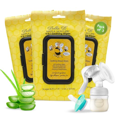 BELLA B Nipple Nurture Breast Pump Wipes Quick Clean | 3 Packs Hy...
