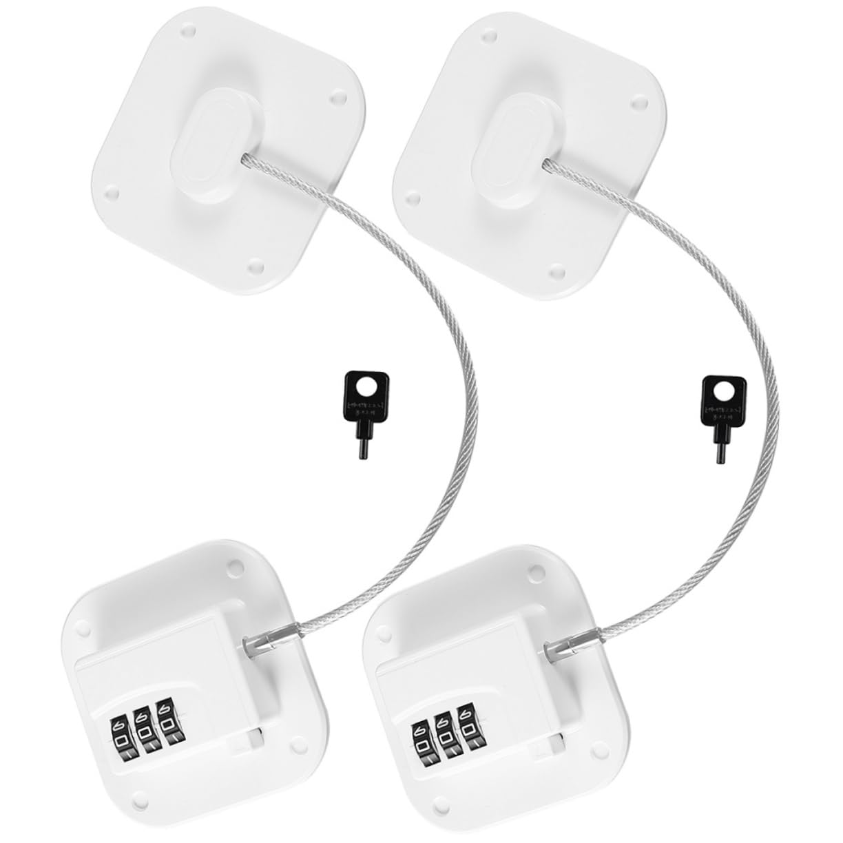 UPKOCH 6 Piezas Cerradura de combinación para frigorífico sin perforar y cerradura de seguridad multifuncional (cuadrado) Cerradura de gabinete Bloqueo de cajón cerradura del cajón