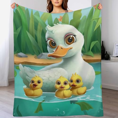 Manta de pato de franela polar para cama y sofá (140x180 cm) 2