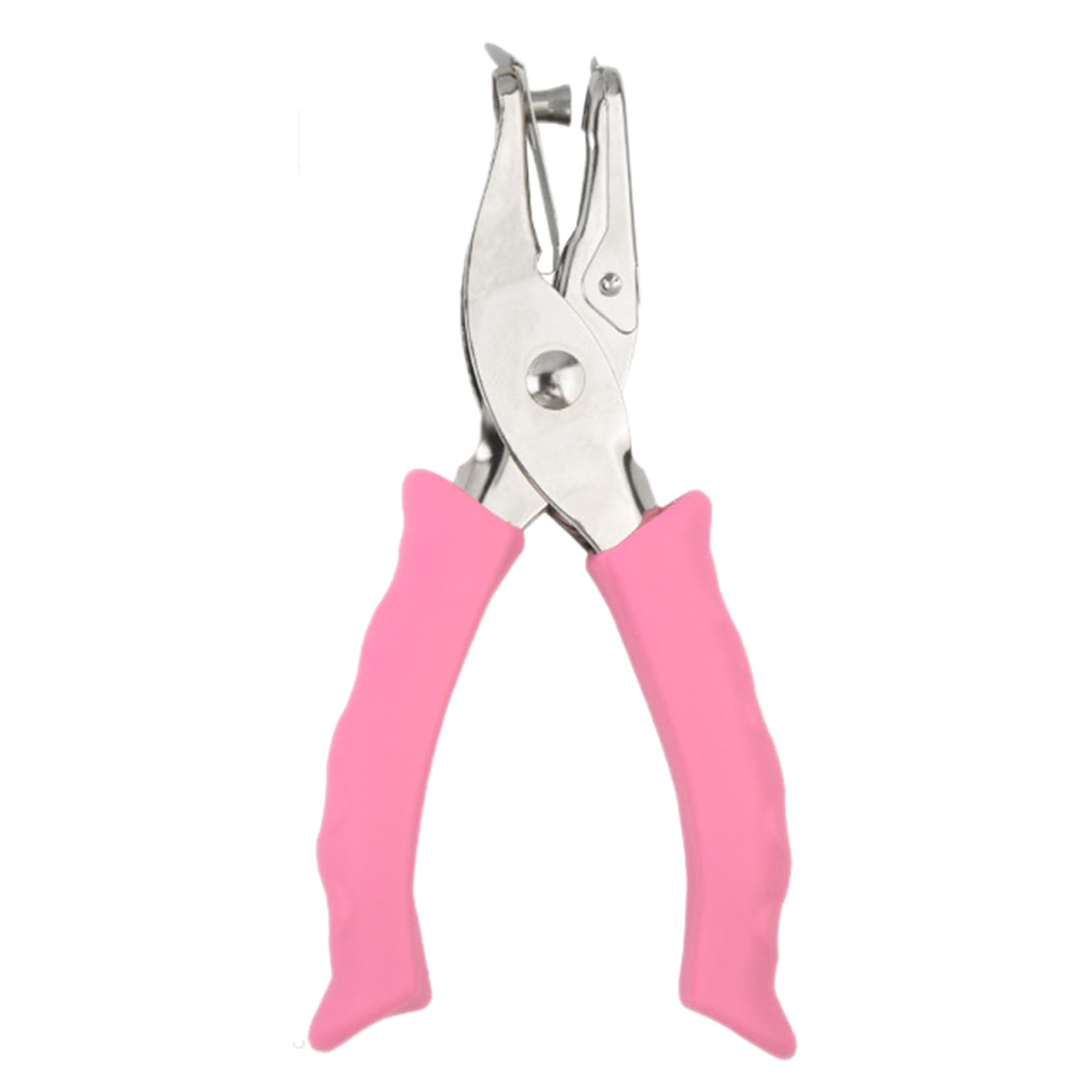 Hole Punch, Pink Single Hole Puncher Metal with Soft-Handled for DIY Craft Tags Clothing Ticket Scrapbook Tool, 3 Colors Options