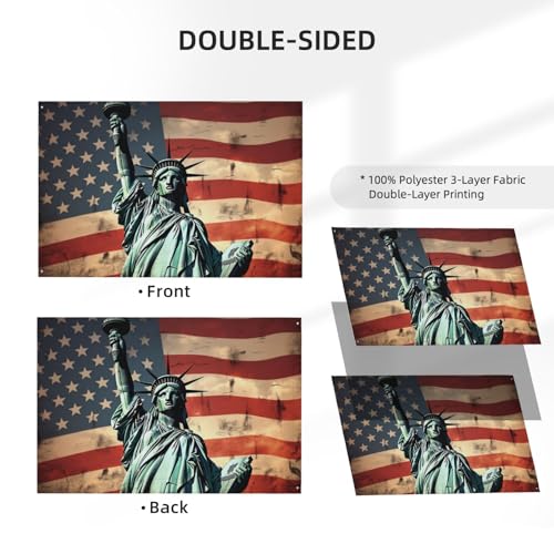 Drapeau Statue de la Liberté pour décoration murale intérieure et extérieure - 4