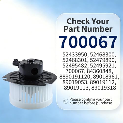 Image of HVAC Blower Motor with Fan - Compatible with Chevy Express 1500 2500 3500 4500 and Savana 1500 2500 3500 4500 (1996-2025) - AC Heater Fan Assembly - Part Number 700067 89019112