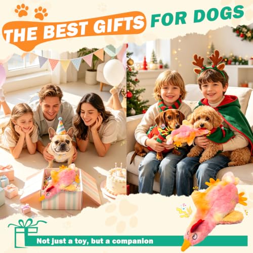 Image of Fuufome Squeaky Dog Toy, No Stuffing Plush Toy for Puppy Small Medium Dogs