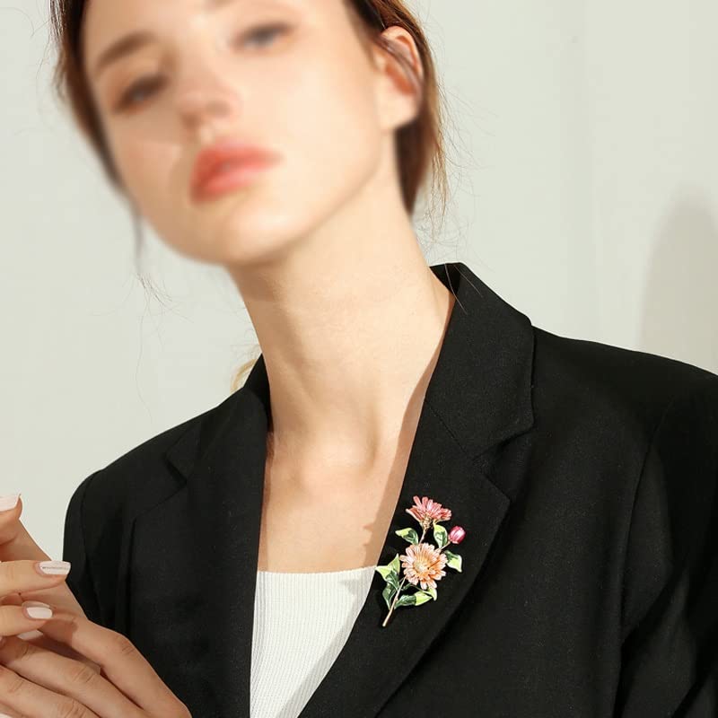Bunte Gänseblümchen-Blumenstrauß-Broschen aus Metall, Blumen, Hochzeiten, Bankett, Broschennadeln für Frauen als Geschenk